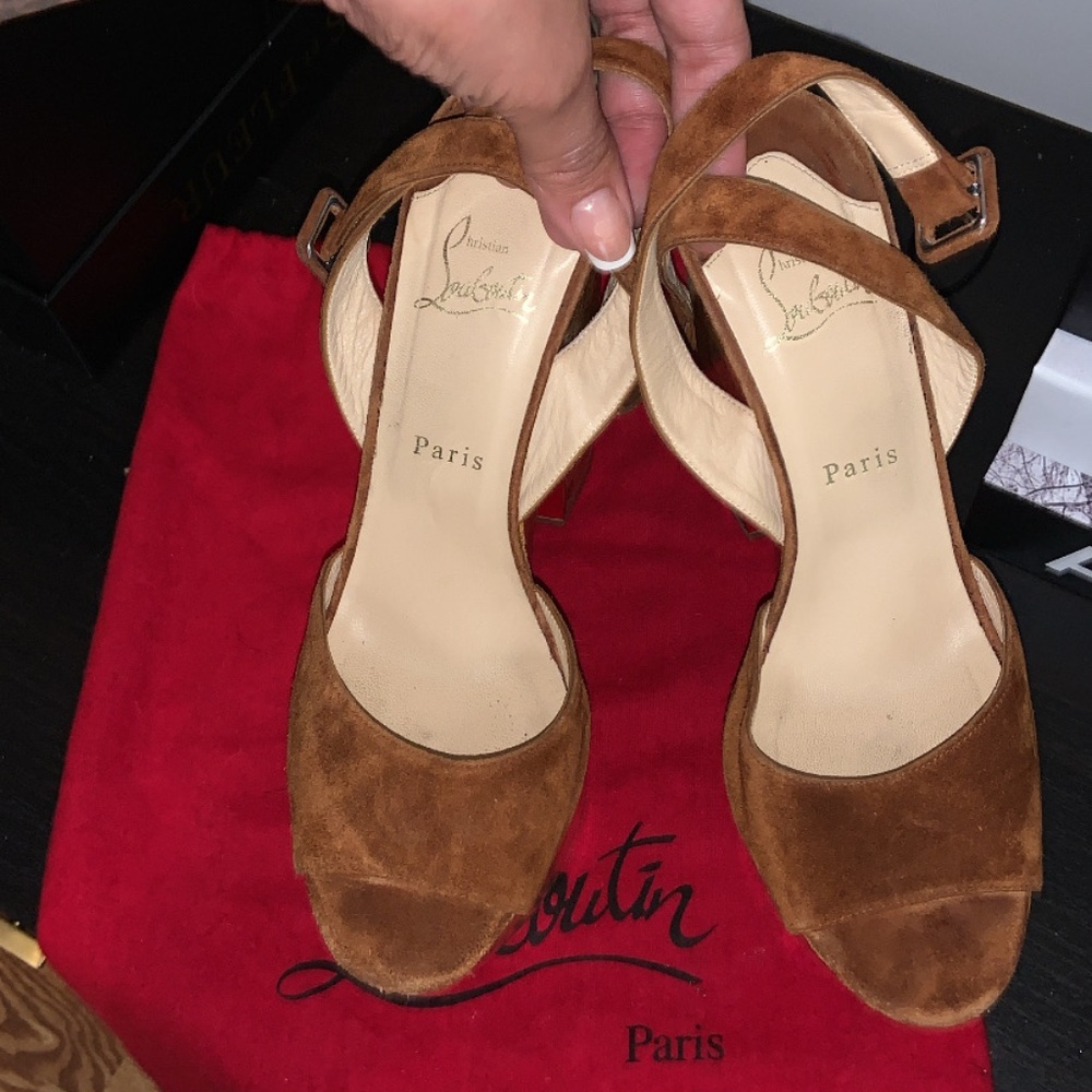 Women’s suede Christian Louboutin Dombasle Sandals